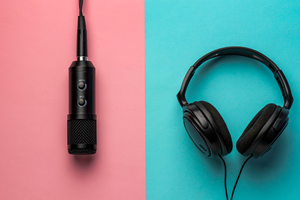 High-end headphones on a desk